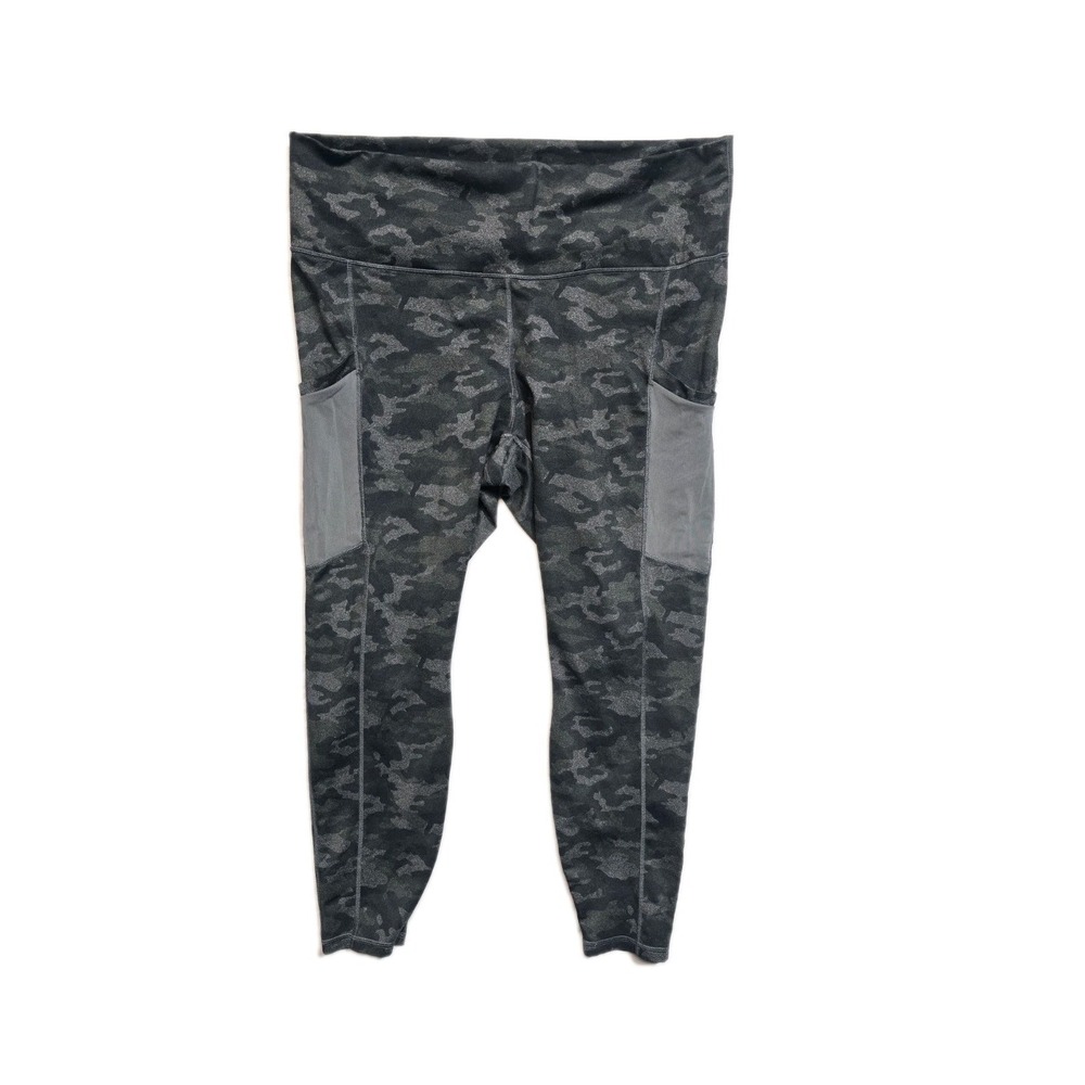 Fabletics Womans Salar Printed Heathered Leggings Camouflage Size‎ 2X Athleisure